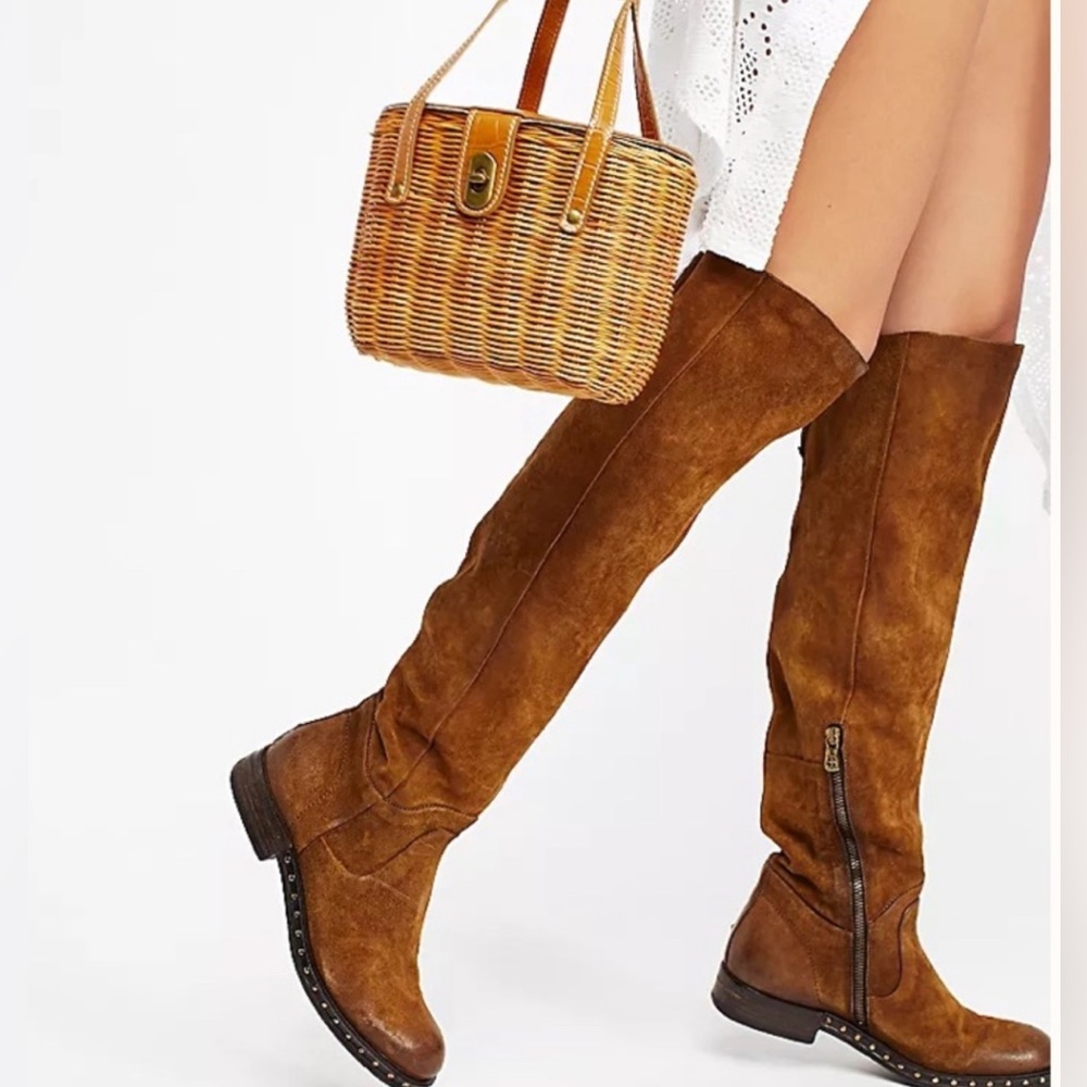 AS98 Free People Over The Knee Suede Boots Size 39